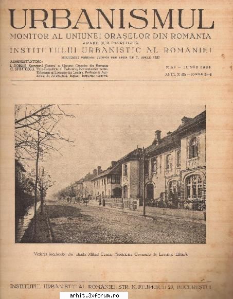 vand colectia revistei urbanismul pe anul 1933, monitor al uniunei oraselor din romania. cine este