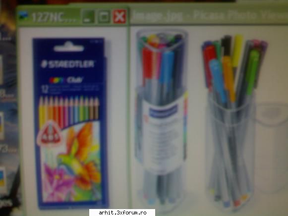 creioane colorate 12 la numar cu abs (noreis textsurfer si triplus de sters si creioane hb si b2